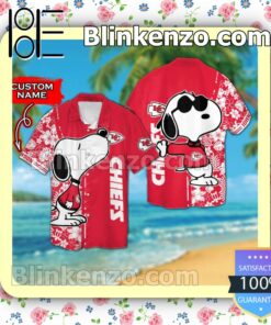 Personalized Kansas City Chiefs & Snoopy Mens Shirt, Swim Trunk