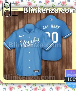 Personalized Kansas City Royals Baseball Blue Summer Hawaiian Shirt, Mens Shorts