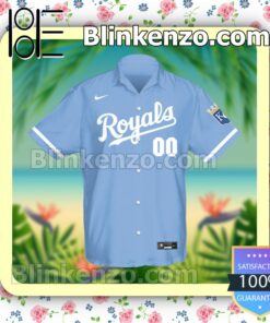 Personalized Kansas City Royals Baseball Light Blue Summer Hawaiian Shirt, Mens Shorts a