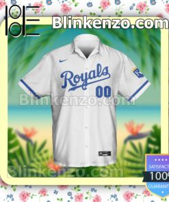 Personalized Kansas City Royals Baseball White Summer Hawaiian Shirt, Mens Shorts a