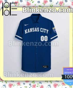Personalized Kansas City Royals Blue Summer Hawaiian Shirt, Mens Shorts
