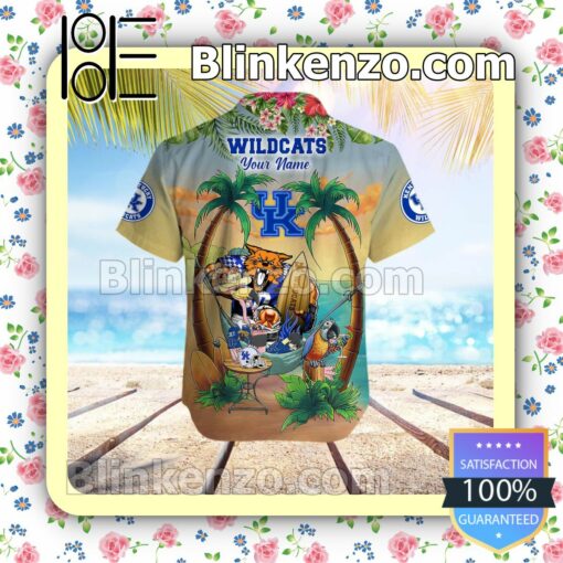 Personalized Kentucky Wildcats Flamingo Parrot Mens Shirt, Swim Trunk a