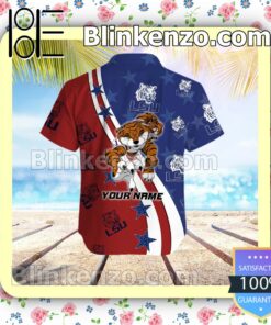 Personalized LSU Tigers American Flag Mens Shirt, Swim Trunk a