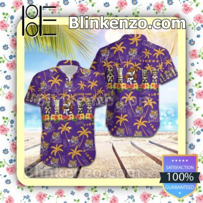 Personalized LSU Tigers Mens Shirt, Swim Trunk a