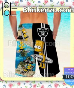 Personalized Las Vegas Raiders Simpsons Mens Shirt, Swim Trunk a