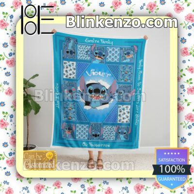 Personalized Lilo And Stitch Smith Family Family Means No One Gets Left Behind Or Forgotten Customized Handmade Blankets