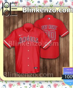 Personalized Los Angeles Angels Baseball Red Summer Hawaiian Shirt, Mens Shorts