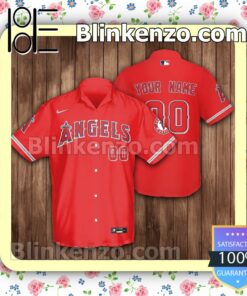 Personalized Los Angeles Angels Baseball Summer Hawaiian Shirt, Mens Shorts