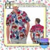 Personalized Los Angeles Angels Tropical Floral America Flag For MLB Football Lovers Mens Shirt, Swim Trunk