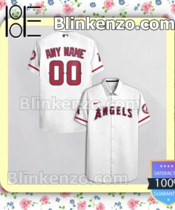 Personalized Los Angeles Angels White Gift For Fans Summer Hawaiian Shirt, Mens Shorts a