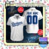Personalized Los Angeles Dodgers Baseball Team White Summer Hawaiian Shirt, Mens Shorts