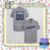 Personalized Los Angeles Dodgers Gray Summer Hawaiian Shirt, Mens Shorts