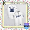 Personalized Los Angeles Dodgers White Summer Hawaiian Shirt, Mens Shorts