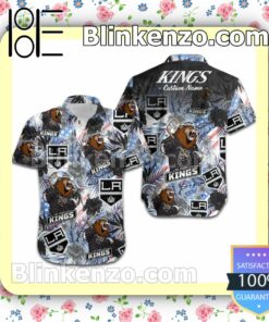 Personalized Los Angeles Kings Tropical Floral America Flag Mens Shirt, Swim Trunk a