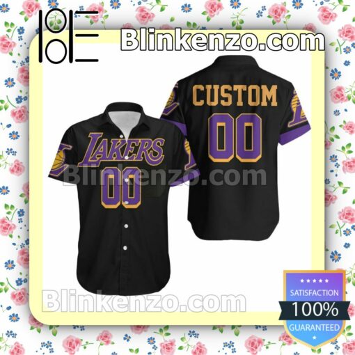 Personalized Los Angeles Lakers 2020-2021 Earned Edition Black Summer Shirt