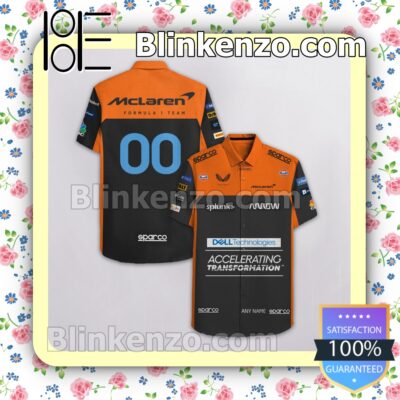 Personalized McLaren F1 Team Racing Sparco Dell Technologies Summer Hawaiian Shirt b