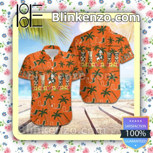 Personalized Miami Hurricanes Mens Shirt, Swim Trunk a