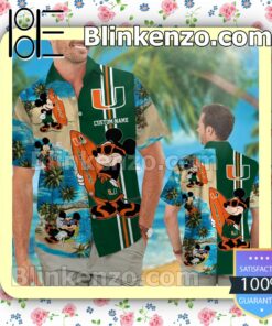 Personalized Miami Hurricanes Mickey Mens Shirt, Swim Trunk