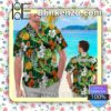 Personalized Miami Hurricanes Parrot Floral Tropical Mens Shirt, Swim Trunk