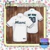 Personalized Miami Marlins Baseball White Summer Hawaiian Shirt, Mens Shorts