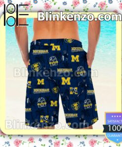 Personalized Michigan Wolverines Coconut Mens Shirt, Swim Trunk a