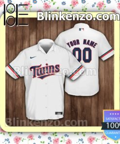 Personalized Minnesota Twins Baseball White Summer Hawaiian Shirt, Mens Shorts