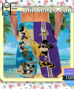 Personalized Minnesota Vikings Mickey Mens Shirt, Swim Trunk a