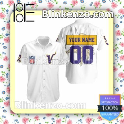 Personalized Minnesota Vikings Nfl White Summer Shirt