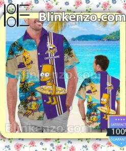Personalized Minnesota Vikings Simpsons Mens Shirt, Swim Trunk