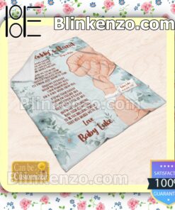 Personalized My Daddy's Hand Customized Handmade Blankets c