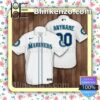 Personalized Name And Number Seattle Mariners Baseball White Summer Hawaiian Shirt, Mens Shorts