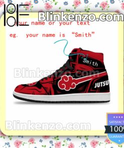 Personalized Naruto Custom Shoes Akatsuki Anime Air Jordan 1 Mid Shoes