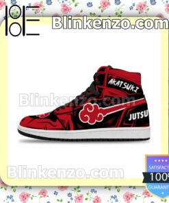 Personalized Naruto Custom Shoes Akatsuki Anime Air Jordan 1 Mid Shoes a