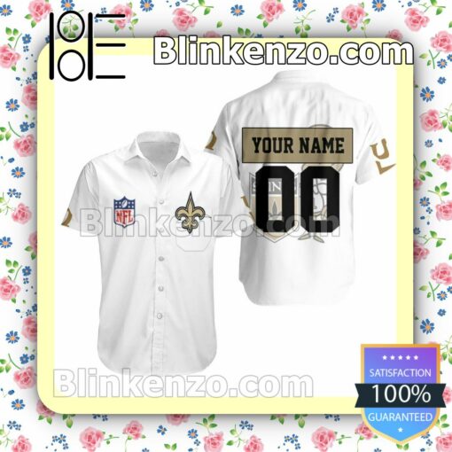 Personalized New Orleans Saints Nfl White Summer Shirt