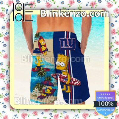 Personalized New York Giants Simpsons Mens Shirt, Swim Trunk a
