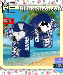 Personalized New York Giants & Snoopy Mens Shirt, Swim Trunk
