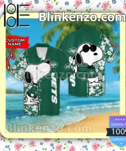Personalized New York Jets & Snoopy Mens Shirt, Swim Trunk