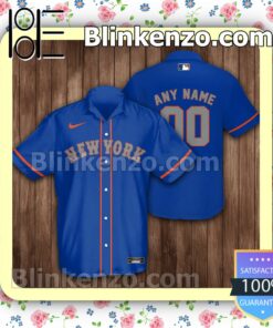 Personalized New York Mets Baseball Blue Summer Hawaiian Shirt, Mens Shorts