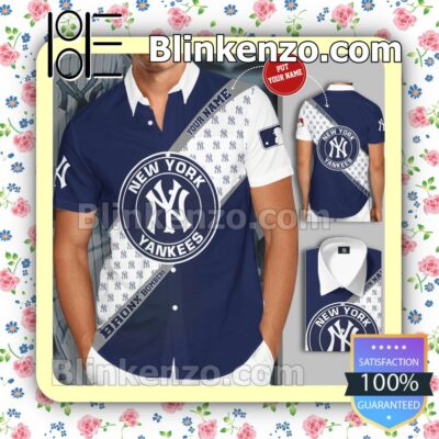 Personalized New York Yankees Baseball Team Blue Summer Hawaiian Shirt, Mens Shorts a
