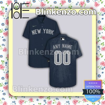 Personalized New York Yankees Navy Gift For Fans Summer Hawaiian Shirt, Mens Shorts