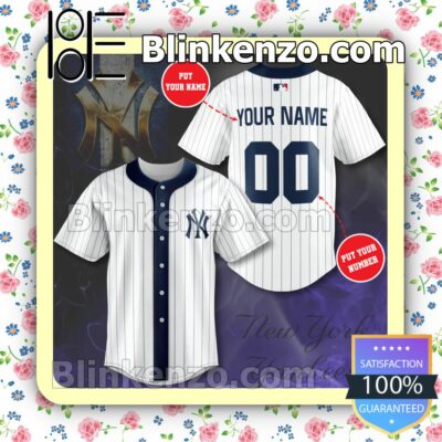 Personalized New York Yankees Professional Baseball Team White Summer Hawaiian Shirt, Mens Shorts