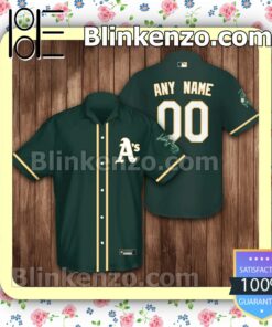 Personalized Oakland Athletics Baseball Green Summer Hawaiian Shirt, Mens Shorts