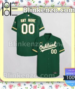Personalized Oakland Athletics Green Gift For Fans Summer Hawaiian Shirt, Mens Shorts a