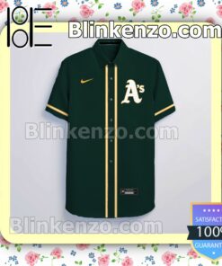 Personalized Oakland Athletics Green Summer Hawaiian Shirt, Mens Shorts