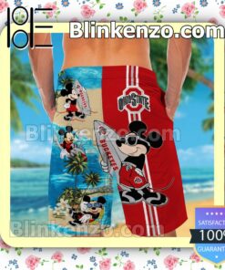 Personalized Ohio State Buckeyes Mickey Mens Shirt, Swim Trunk a
