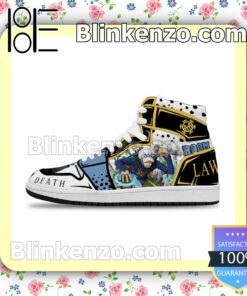 Personalized One Piece Custom Shoes Trafalgar Law Room Personalized Anime Air Jordan 1 Mid Shoes a