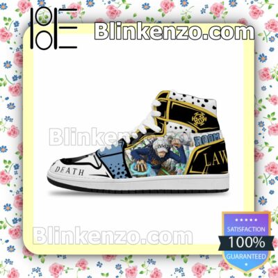 Personalized One Piece Custom Shoes Trafalgar Law Room Personalized Anime Air Jordan 1 Mid Shoes a