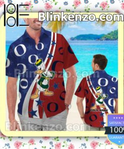 Personalized Oregon Ducks American Flag Mens Shirt, Swim Trunk