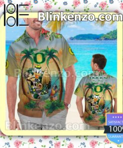 Personalized Oregon Ducks Flamingo Parrot Mens Shirt, Swim Trunk