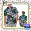 Personalized Philadelphia Eagles Tropical Floral America Flag Aloha Mens Shirt, Swim Trunk